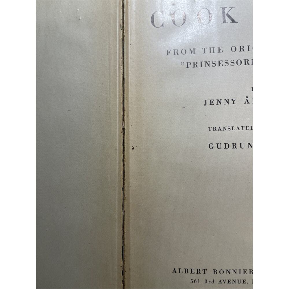 The Princesses Cook Book By Jenny Akerstrom-1936 Vintage - Picture 8 of 10